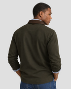 GANT Corduroy Collar Rugger - Dark Moss Green