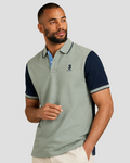 Hackett Heritage Classic Fit Short Sleeve Back Panel Polo - Sage Green