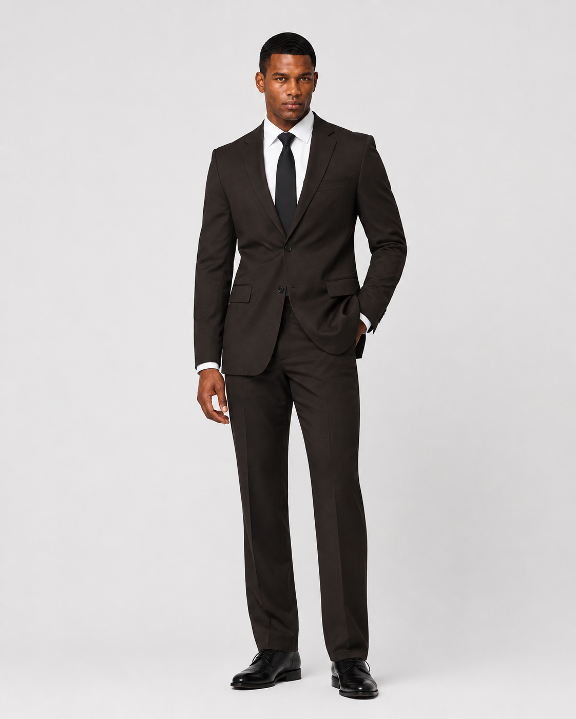 Charles Tyrwhitt Ultimate Performance Prince of Wales Suit - Chocolate Brown