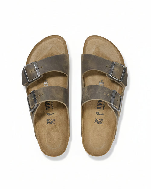 Birkenstock Arizona Oiled Leather - Faded Khaki