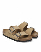 Birkenstock Arizona Birko-Flor Nubuck - Latte Cream
