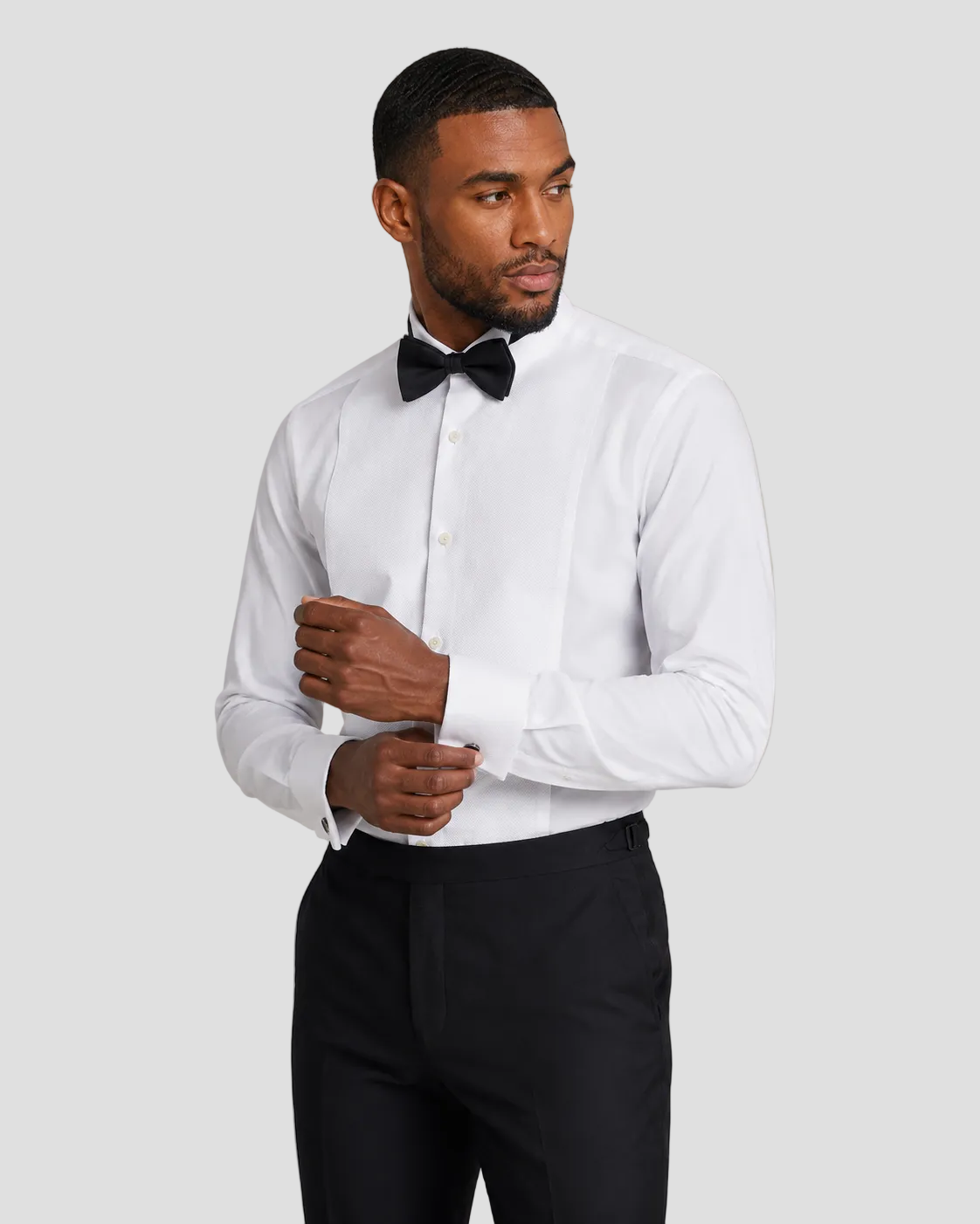 Charles Tyrwhitt Bib Front Wing Collar Evening Shirt - White