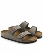 Birkenstock Arizona Birko-Flor Nubuck - Stone