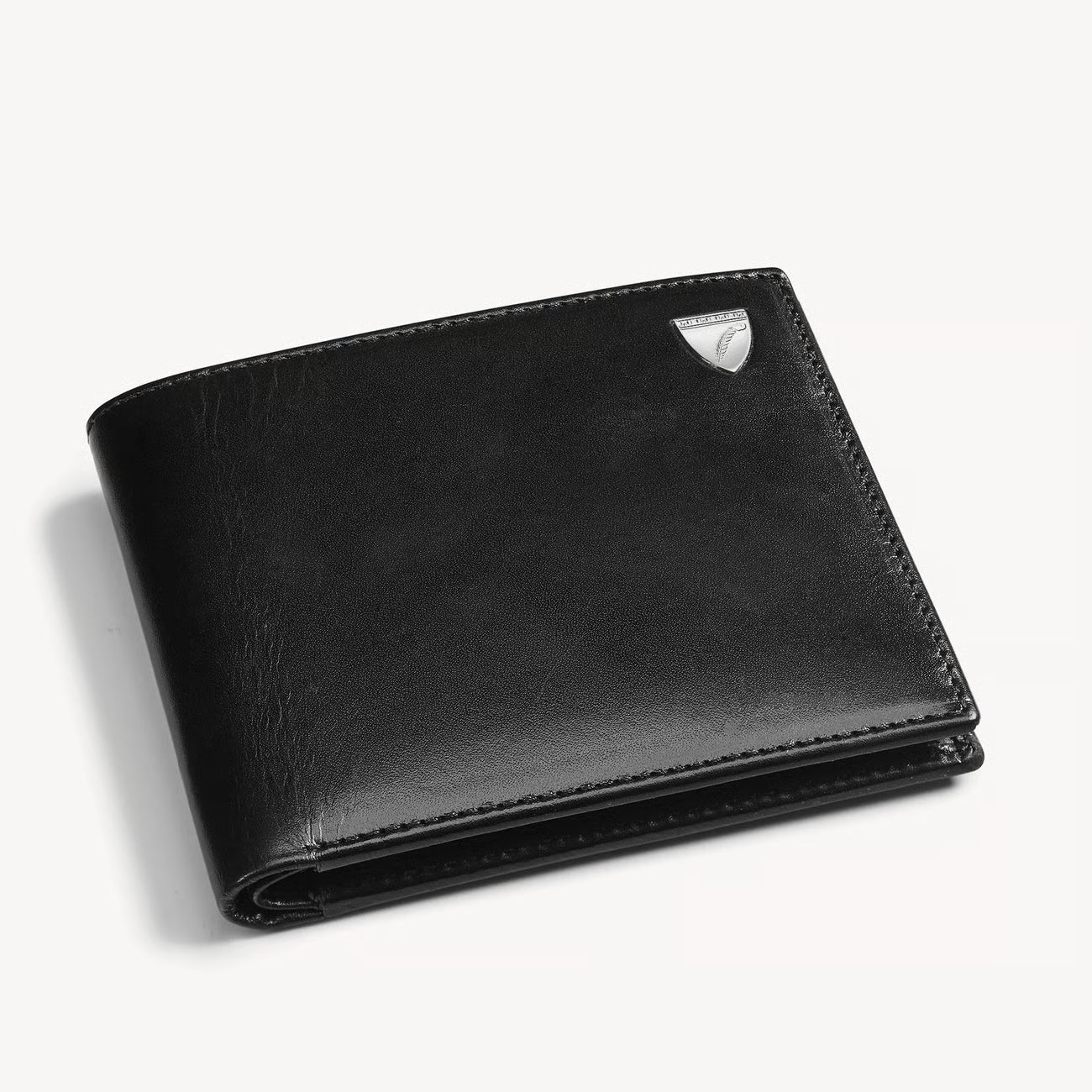 Aspinal of London Billfold Coin Wallet - Smooth Black