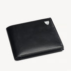 Aspinal of London 8 Card Billfold Wallet - Smooth Black