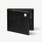 Aspinal of London 8 Card Billfold Wallet - Smooth Black