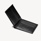 Aspinal of London 8 Card Billfold Wallet - Smooth Black