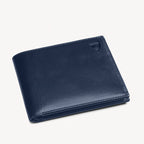 Aspinal of London 8 Card Billfold Wallet - Smooth Navy