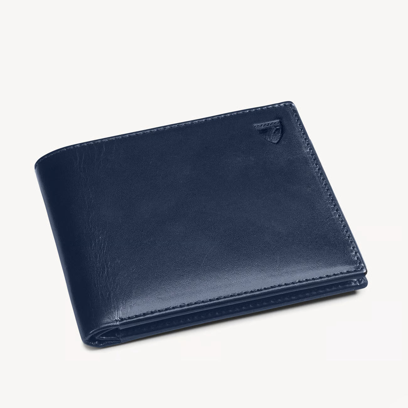 Aspinal of London 8 Card Billfold Wallet - Smooth Navy