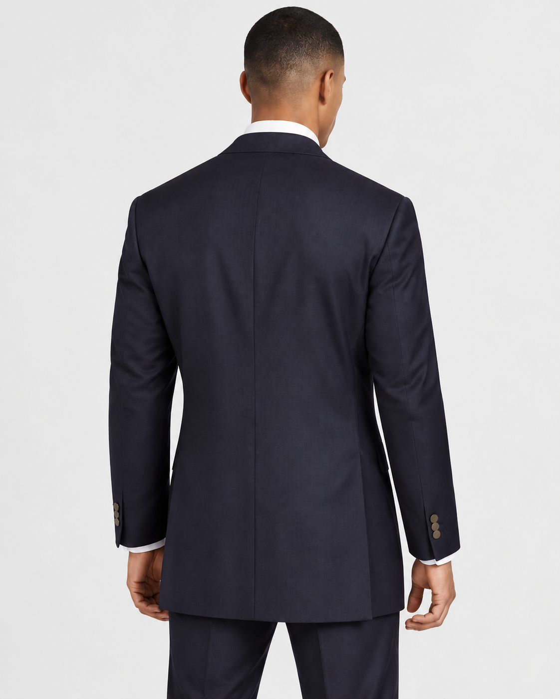 Hawes & Curtis Slim Fit Navy Blazer - Double Breasted, Pure Wool