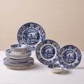 Karaca 24-Piece Stoneware Dinner Set for 6 People – Blue