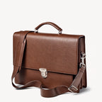 Aspinal of London City Leather Briefcase - Tobacco Pebble