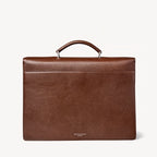 Aspinal of London City Leather Briefcase - Tobacco Pebble