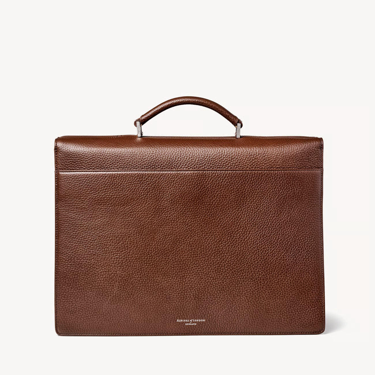 Aspinal of London City Leather Briefcase - Tobacco Pebble