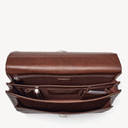 Aspinal of London City Leather Briefcase - Tobacco Pebble