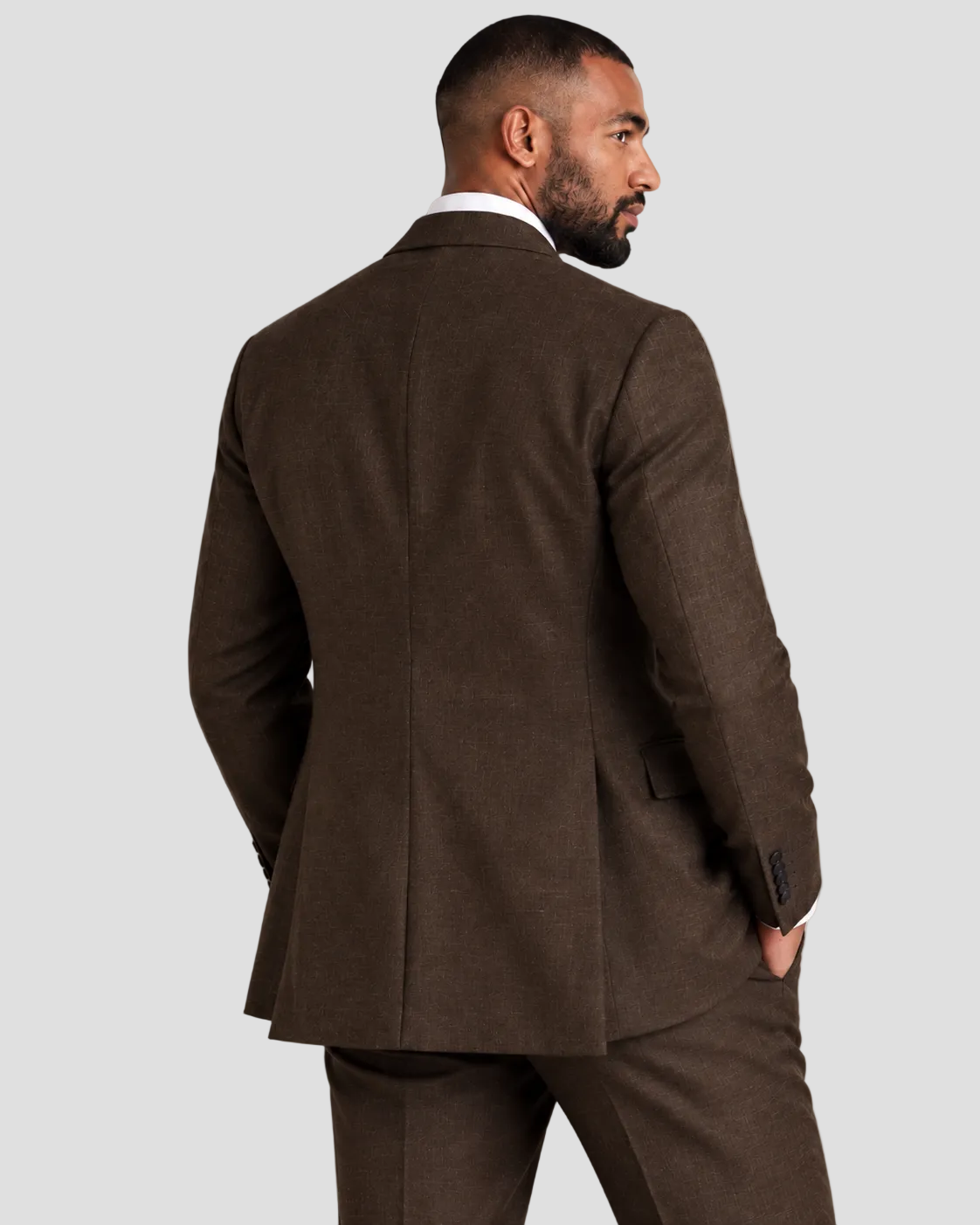 Charles Tyrwhitt Linen Jacket - Chocolate Brown