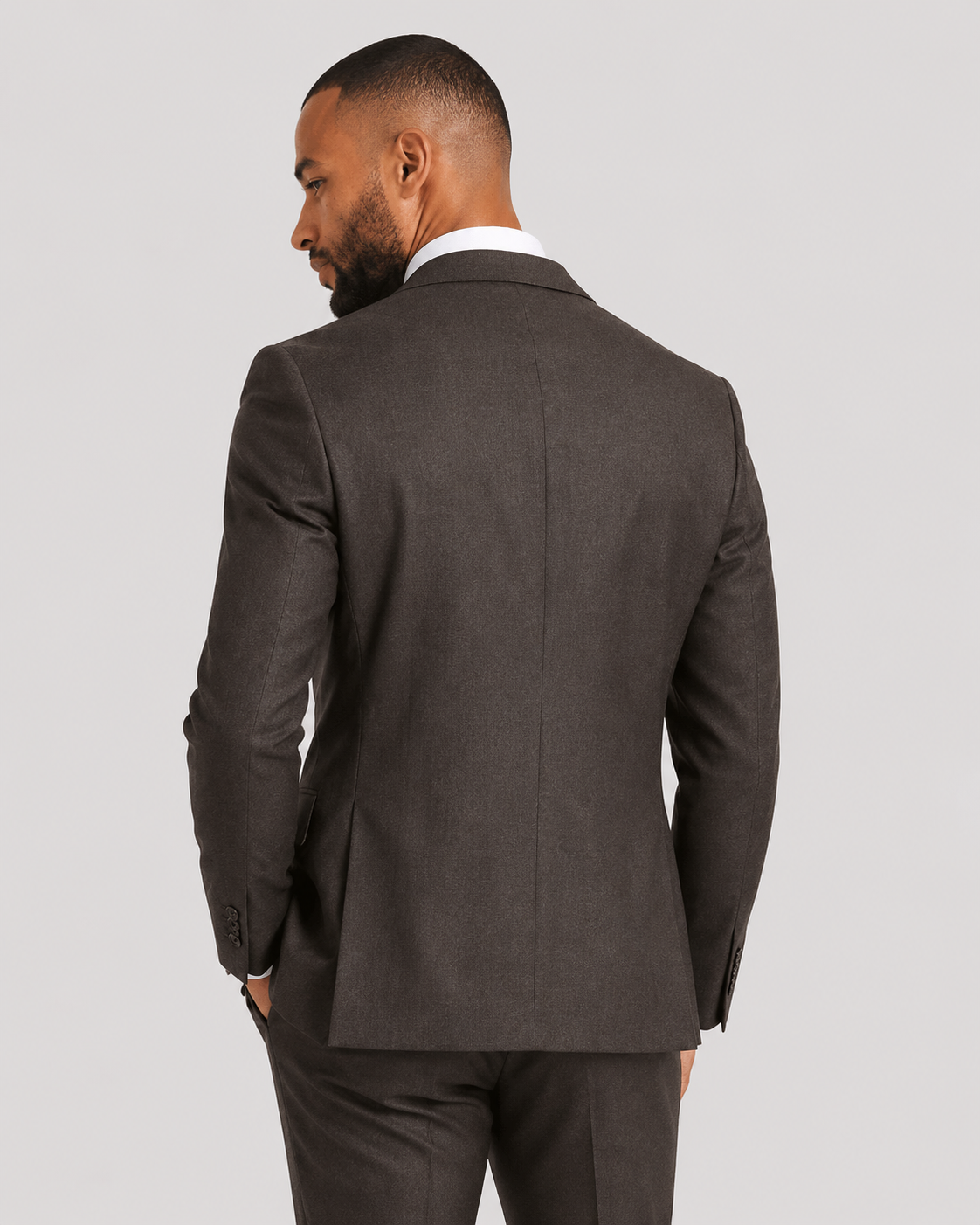 Charles Tyrwhitt Italian Luxury Flannel Suit - Mocha