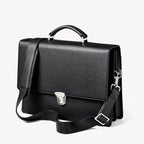 Aspinal of London City Leather Briefcase - Black Pebble