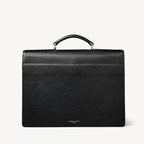 Aspinal of London City Leather Briefcase - Black Pebble