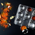 MASTERPRO 10 Piece Spice Storage Set with Magnetic Holder