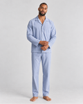 GANT Striped Poplin Pajama Set - Lavender Blue