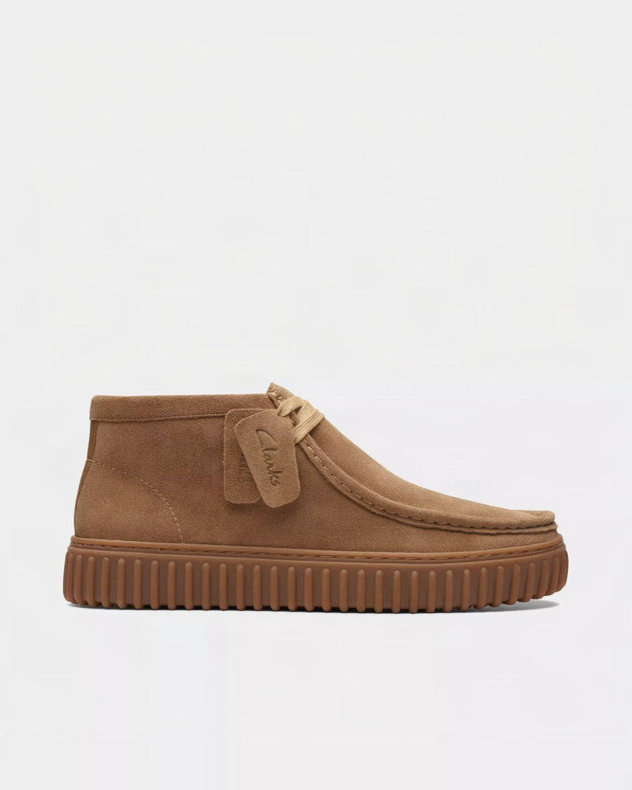 Clarks Torhill Hi Ankle Boot - Dark Tan Suede