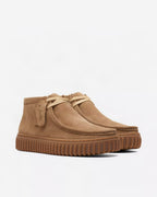 Clarks Torhill Hi Ankle Boot - Dark Tan Suede