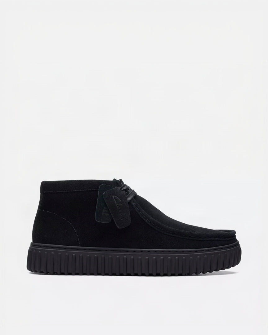 Clarks Torhill Hi Ankle Boot - Black Suede