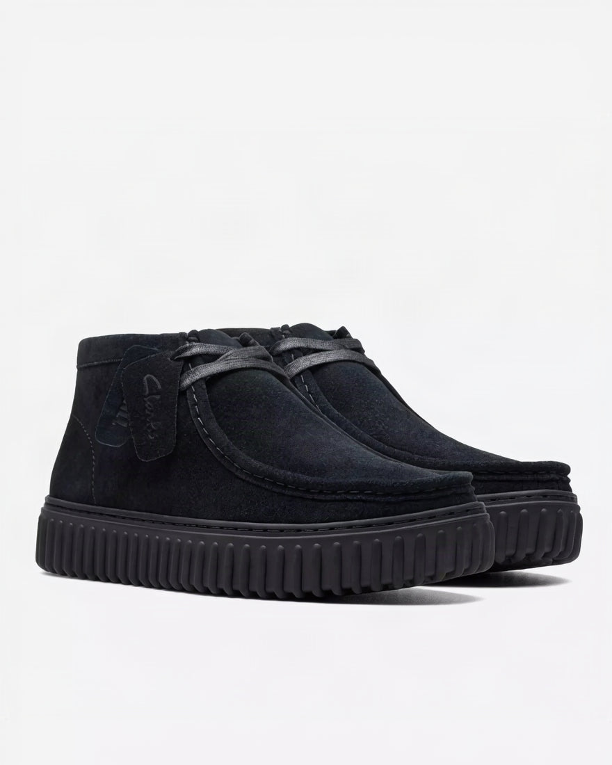 Clarks Torhill Hi Ankle Boot - Black Suede
