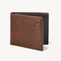 Aspinal of London 8 Card Billfold Wallet - Tobacco Pebble