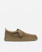 Clarks Polden Moc Lace-up Shoe - Dark Sand Suede