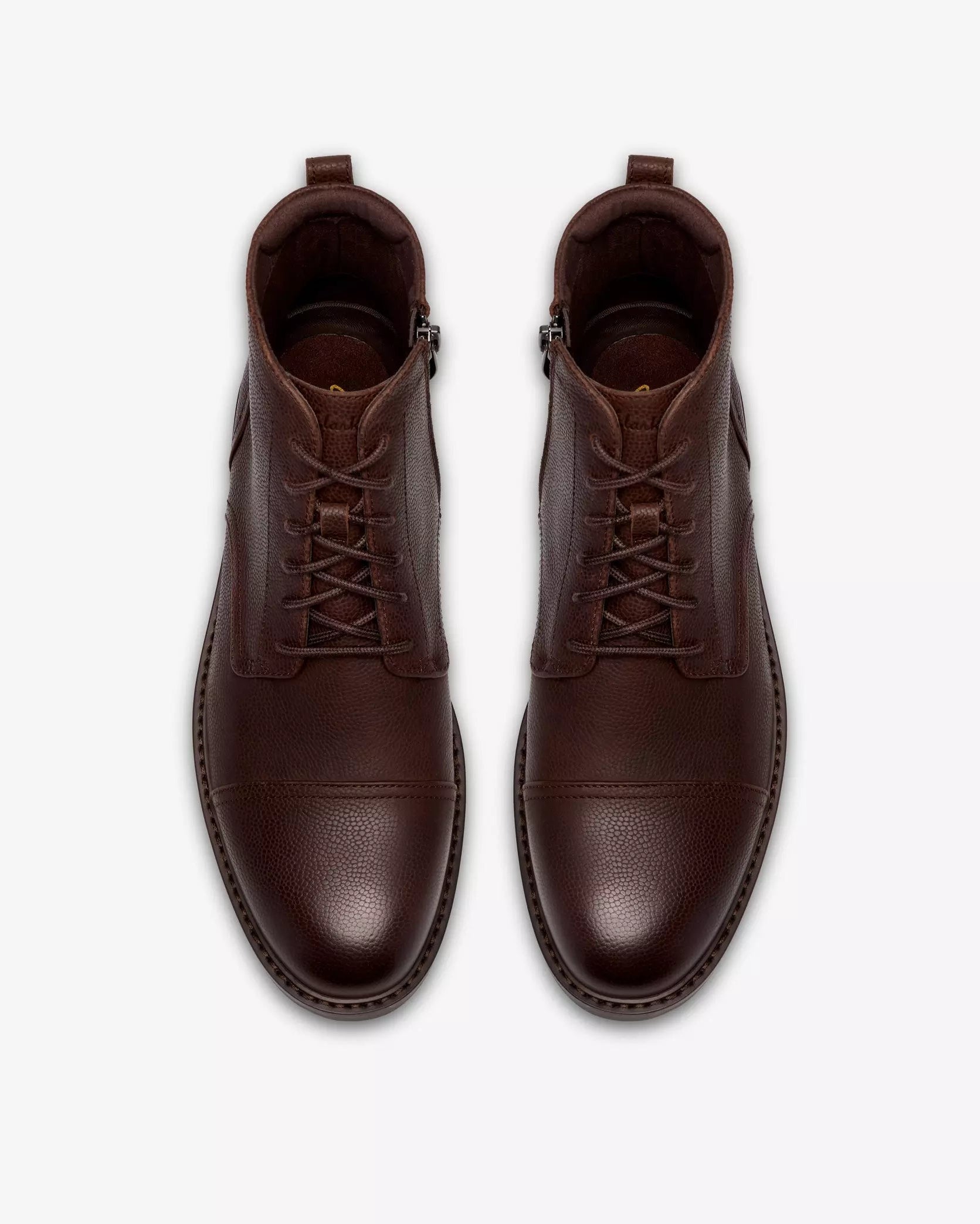 Clarks Aldwin2 Cap - Brown Leather