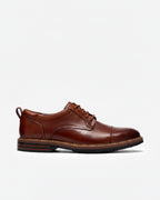 Clarks Aldwin2 Derby – Tan Leather - LuxxeCoast