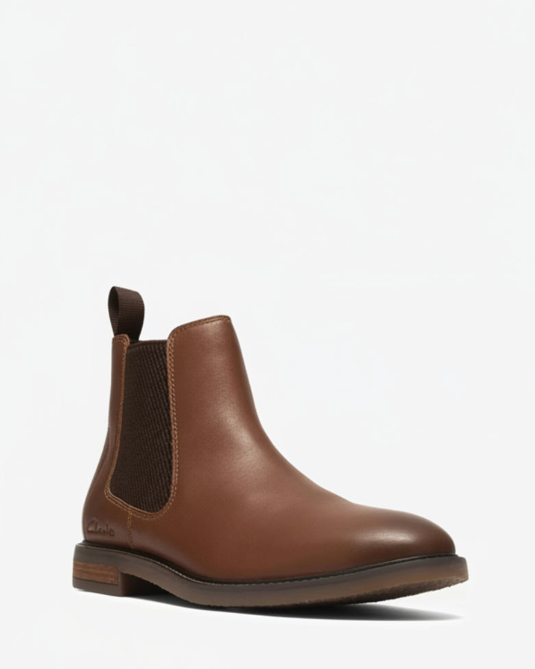 Clarks Jaxen Easy - Dark Tan Leather