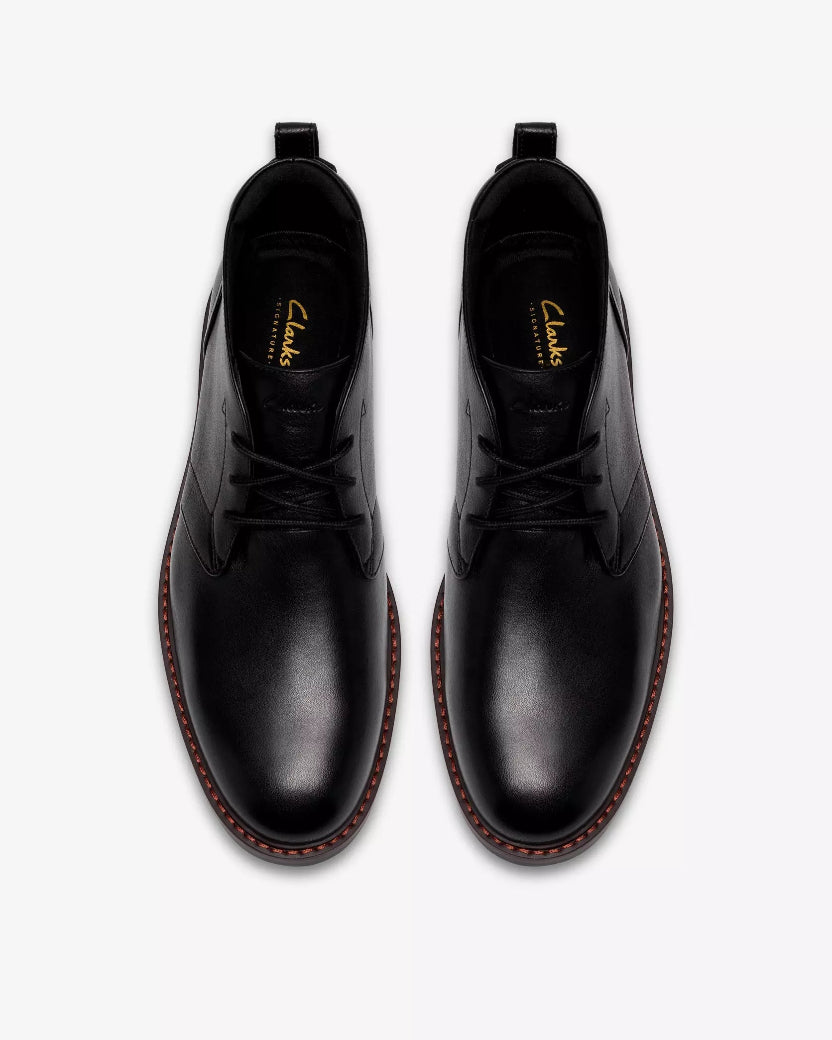 Clarks Aldwin2 Chukka – Black Leather