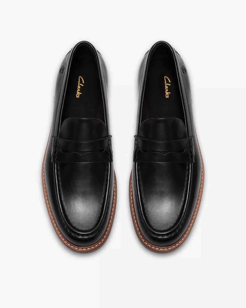 Clarks Cranhill Lo – Black Leather