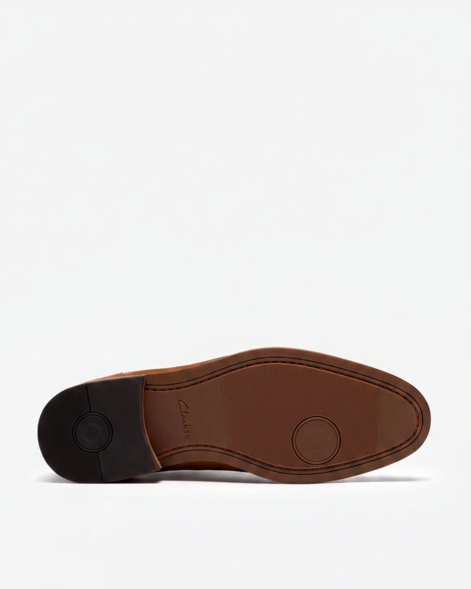 Clarks Bowburn Top – Cola Suede - LuxxeCoast