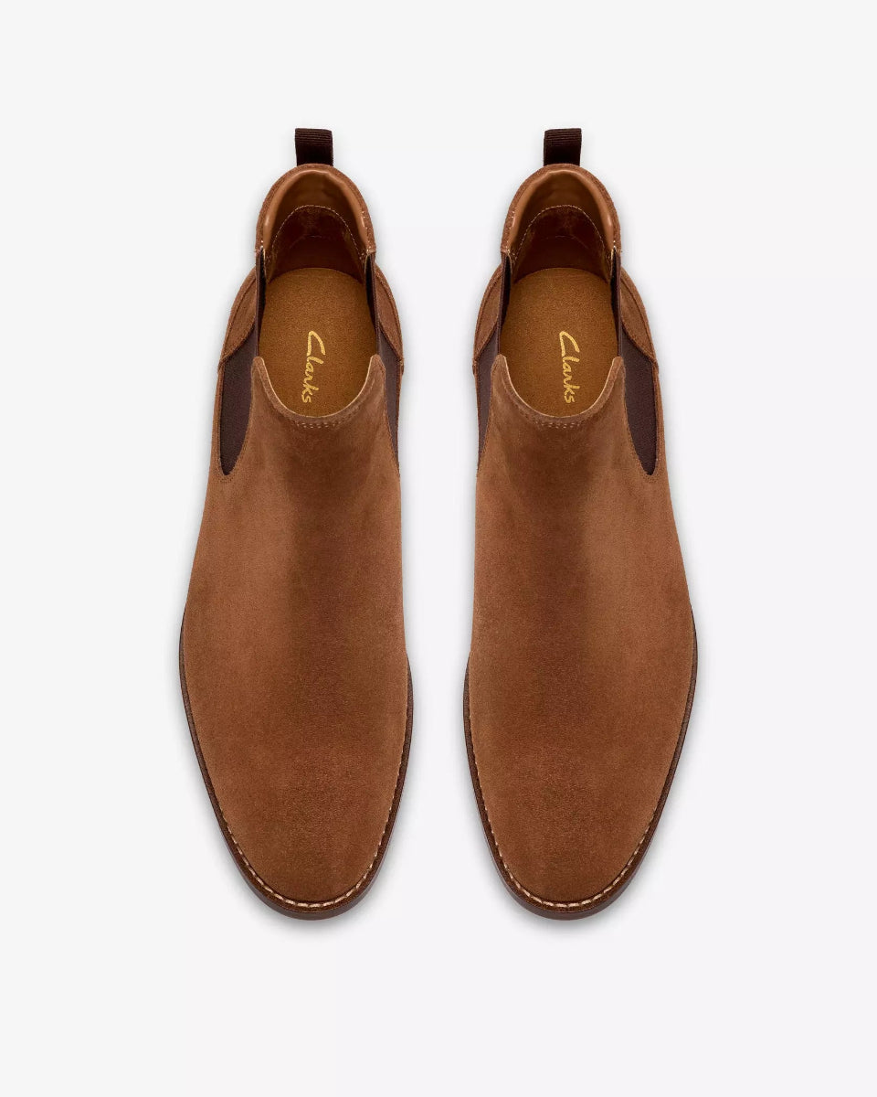 Clarks Bowburn Top – Cola Suede - LuxxeCoast