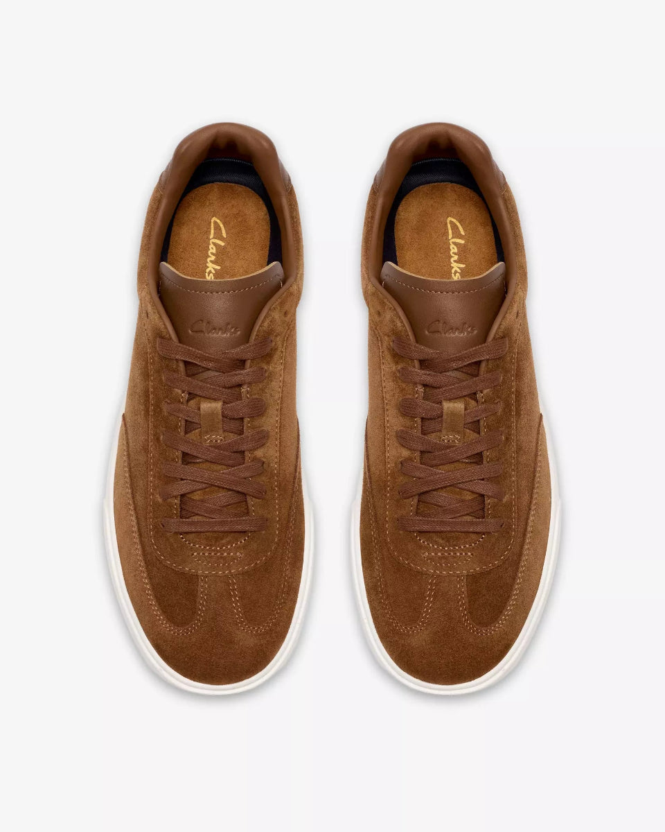 Clarks Lydford Tie – Cola Suede - LuxxeCoast