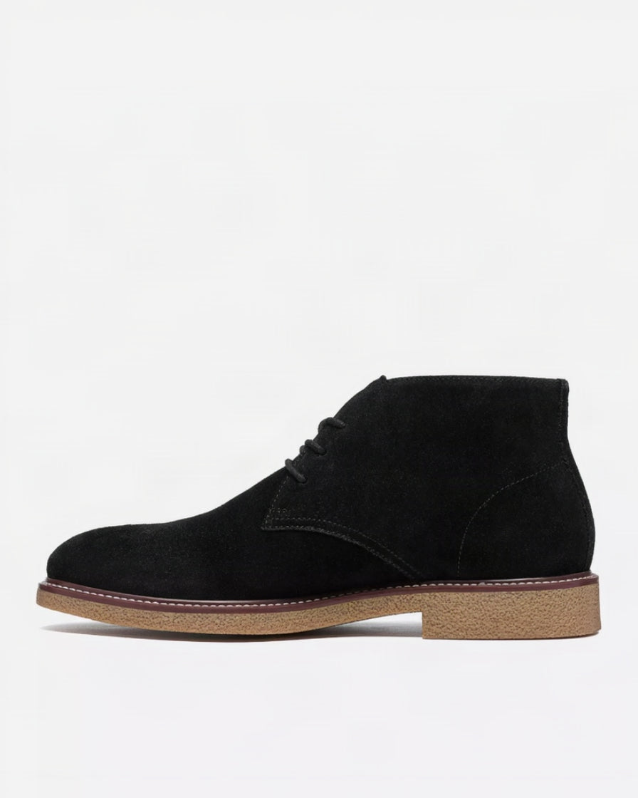 Clarks Chelwood Mid Black Suede