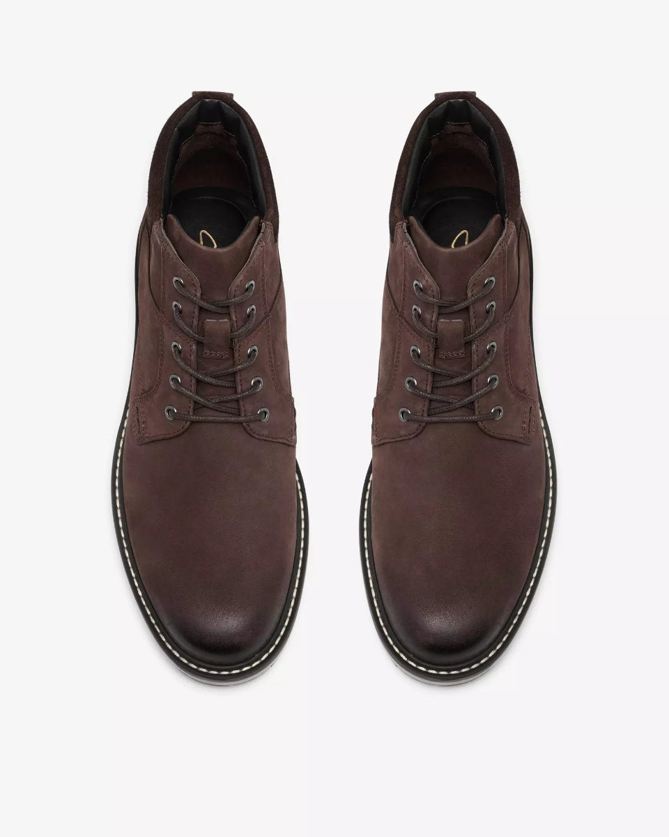 Clarks Corston Mid – Brown Leather - LuxxeCoast
