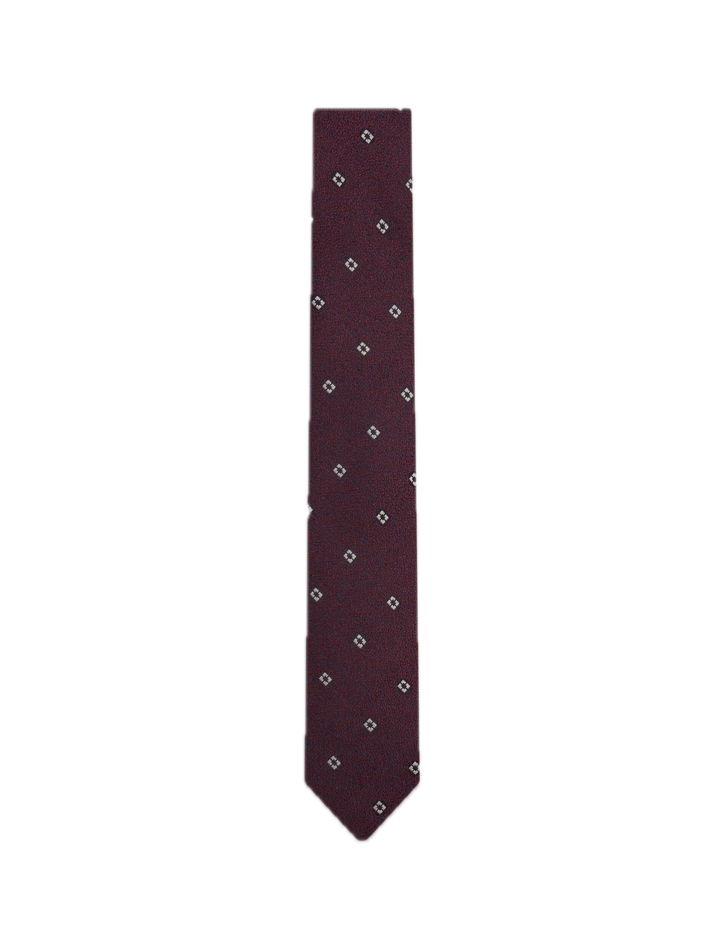 Ted Baker Mini Diamond Boucle Tie – Maroon