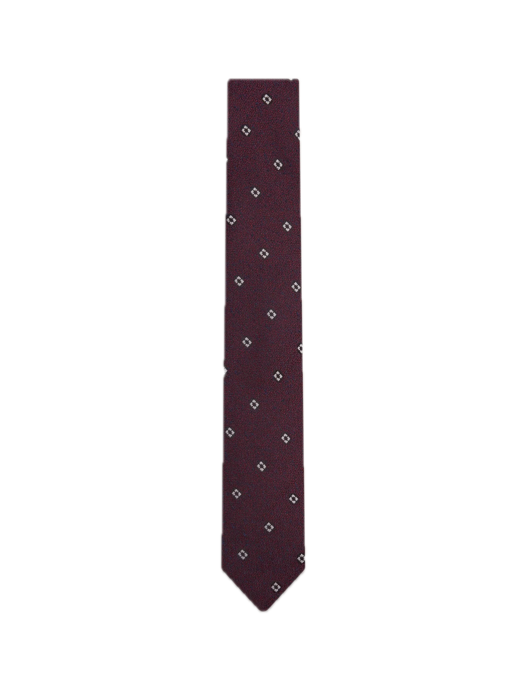 Ted Baker Mini Diamond Boucle Tie – Maroon