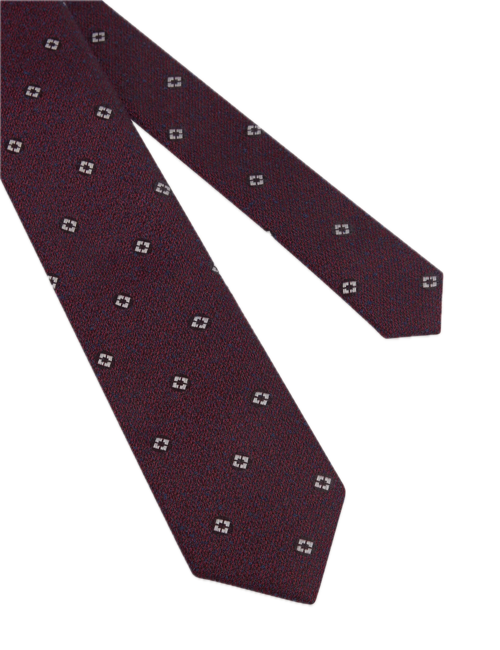 Ted Baker Mini Diamond Boucle Tie – Maroon