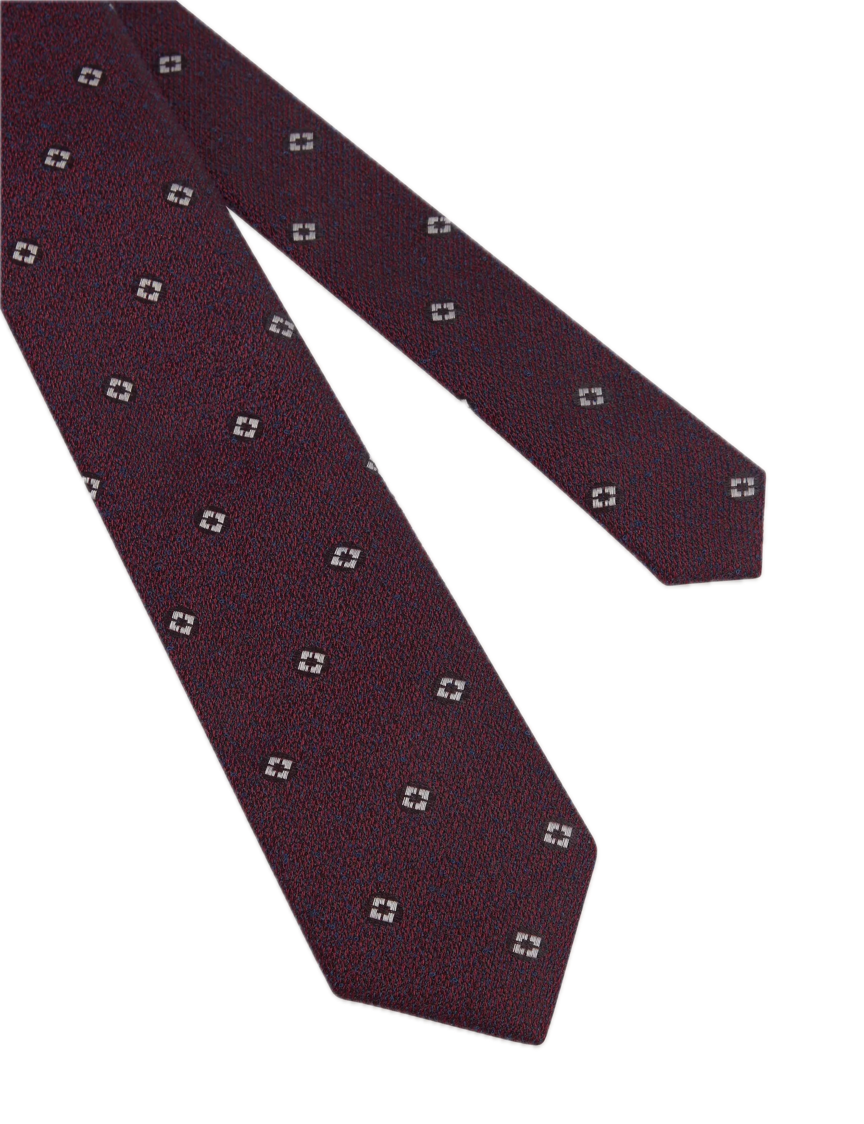 Ted Baker Mini Diamond Boucle Tie – Maroon