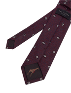 Ted Baker Mini Diamond Boucle Tie – Maroon