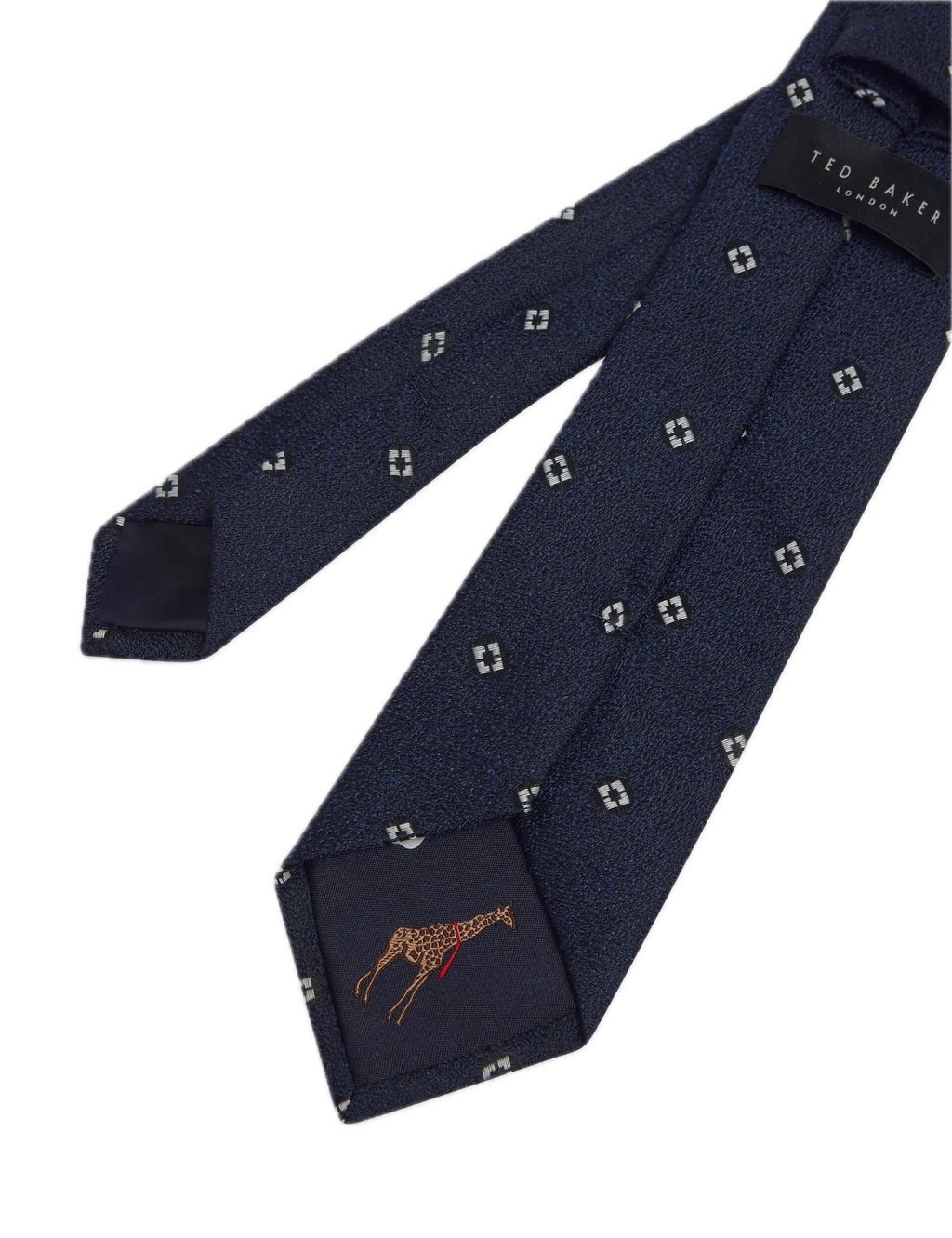 Ted Baker Mini Diamond Boucle Tie – Navy