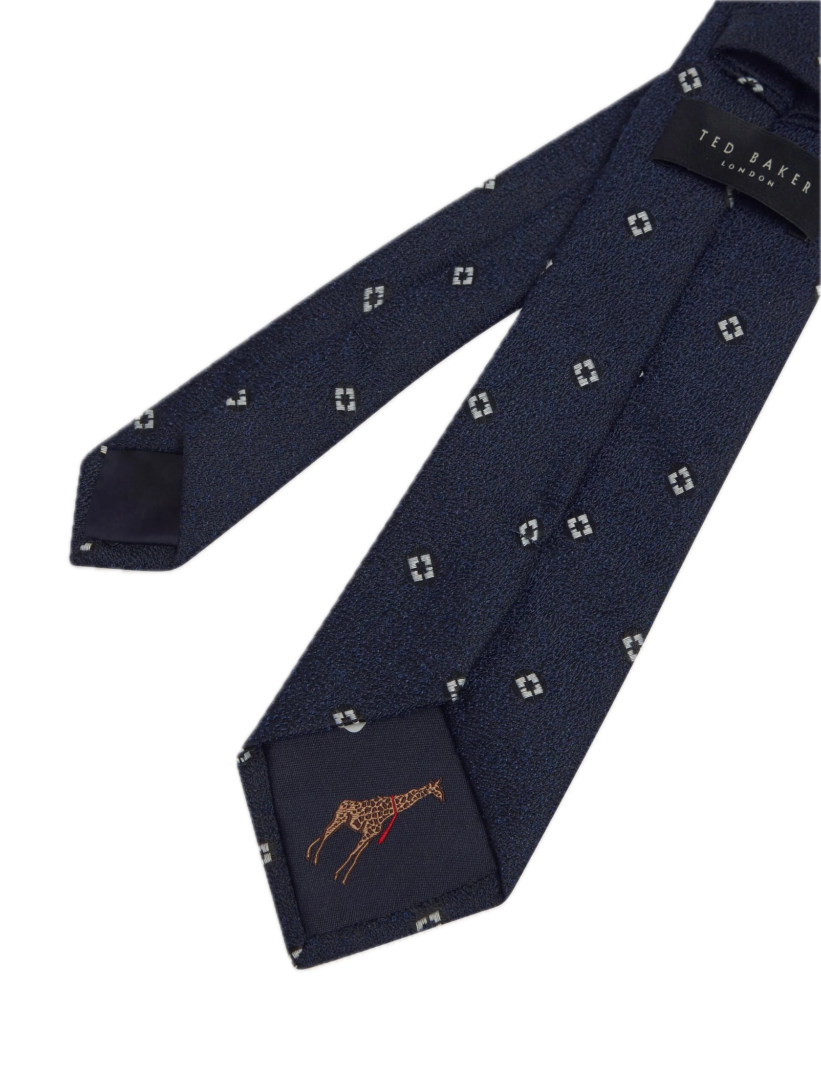 Ted Baker Mini Diamond Boucle Tie – Navy