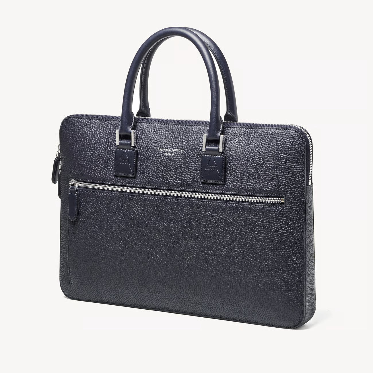 Aspinal of London Connaught Folio - Navy Pebble