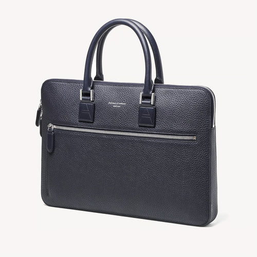 Aspinal of London Connaught Folio - Navy Pebble